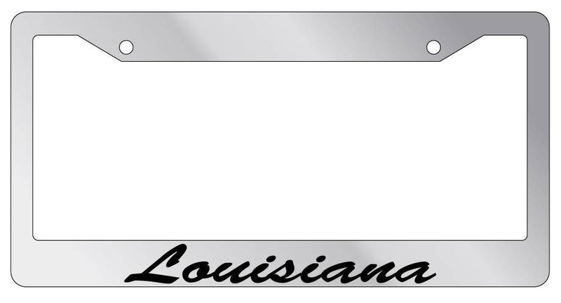 Chrome License Plate Frame CURSIVE Louisiana Auto Accessory Novelty 1657  Mod-GRAPH9856236-5467