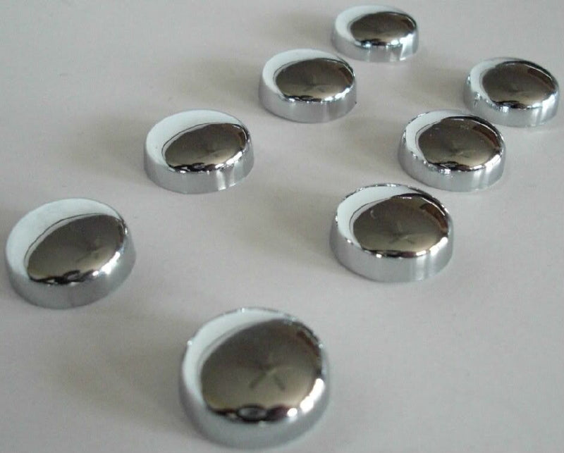 8 Chrome Fasteners Caps License Plate/Tag Frame Auto car truck screw Covers