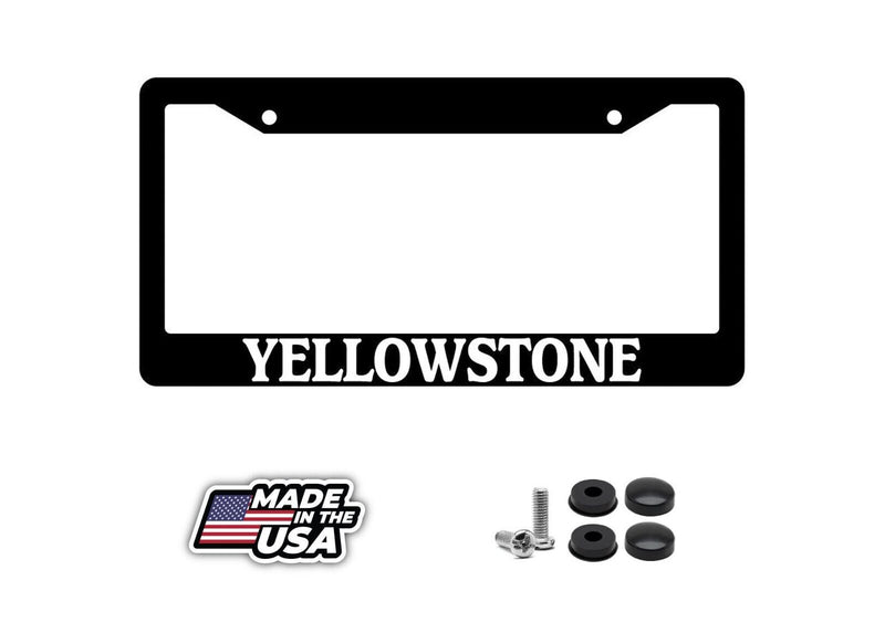 Black License Plate Frame Yellowstone Auto Accessory Novelty National Parks