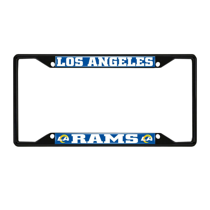 NFL Los Angeles Rams Black Metal License Plate Frame