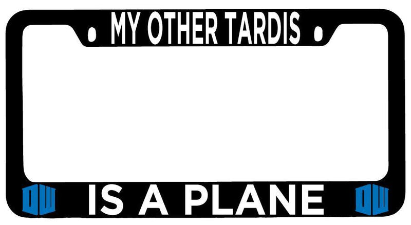 Black METAL License Plate Frame Auto Accessory My Other Tardis Is A Plane  Mod-GRAPH9856236-10138