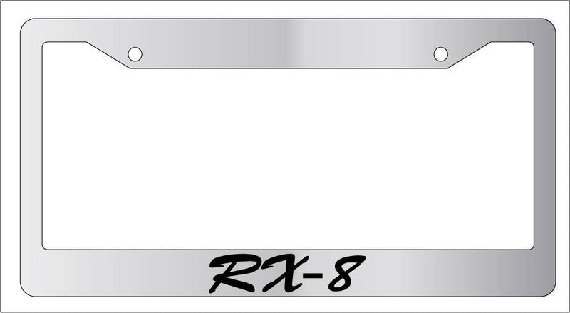 Chrome License Plate Frame CURSIVE RX-8 Auto Accessory Novelty  Mod-GRAPH9856236-6730