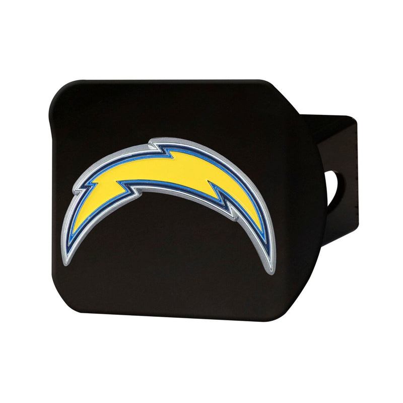 NFL Los Angeles Chargers 3D Color on Black Metal Hitch Cover