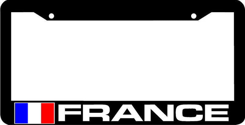 BLACK frame FRANCE french flag License Plate Frame