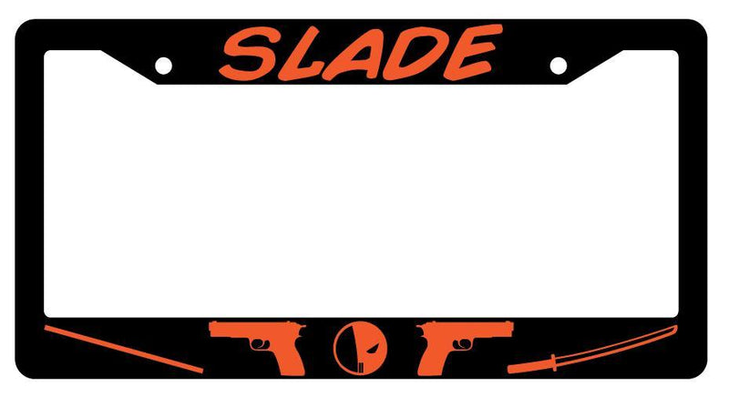 Slade Black Plastic License Plate Frame Auto Accessory DC  Mod-GRAPH9856236-175