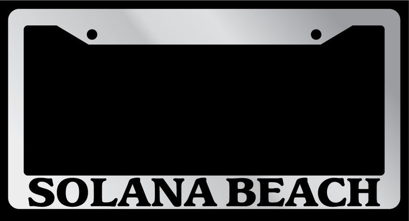Chrome License Plate Frame "Solana Beach" Auto Accessory Novelty  Mod-GRAPH9856236-4203