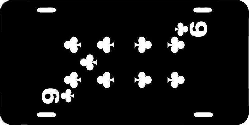 Nine Of Clubs Black Vanity License Plate Mod-GRAPH9856236-7709