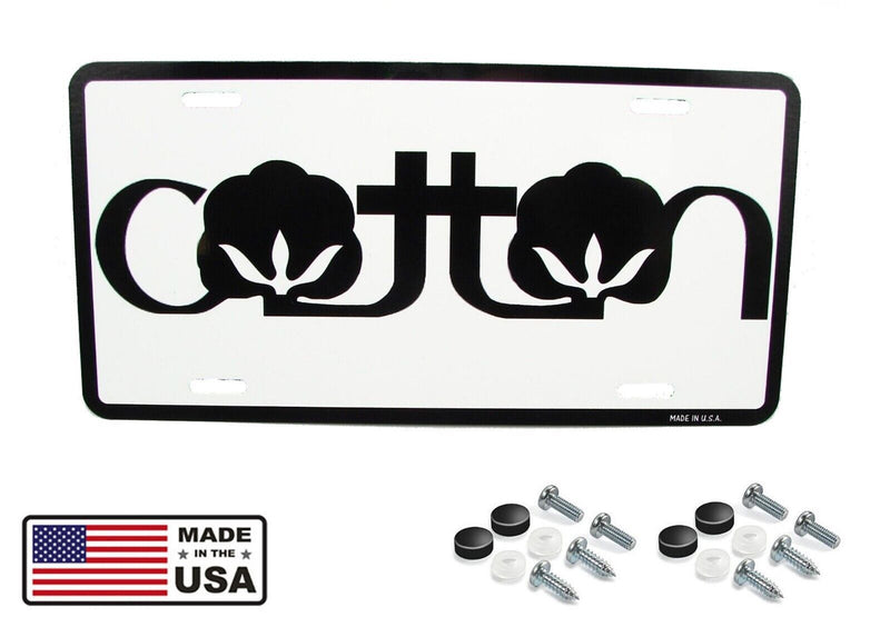COTTON METAL CAR LICENSE PLATE AUTOTAG