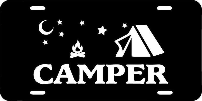 Camper Black Vanity License Plate Mod-GRAPH9856236-7613