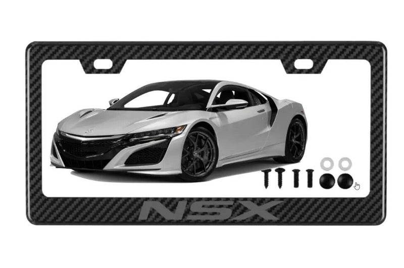NSX Ghost TRUE Carbon Fiber License Plate Frame Cover W/ Screws