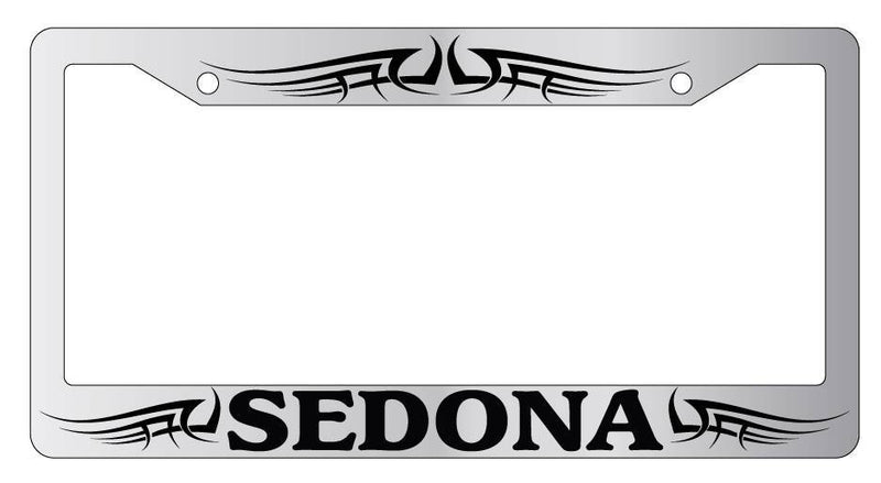 Chrome License Plate Frame SEDONA TRIBAL 