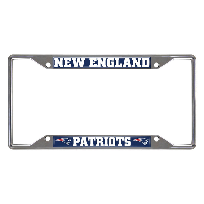 NFL New England Patriots Chrome Metal License Plate Frame