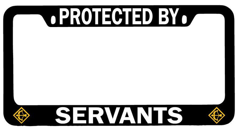 Protected By Servants (Archer) Black METAL License Plate Frame Auto Fate  Mod-GRAPH9856236-8354