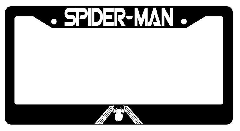 Spider Man (VENOM) Black Plastic License Plate Frame Auto For Marvel  Mod-GRAPH9856236-4089