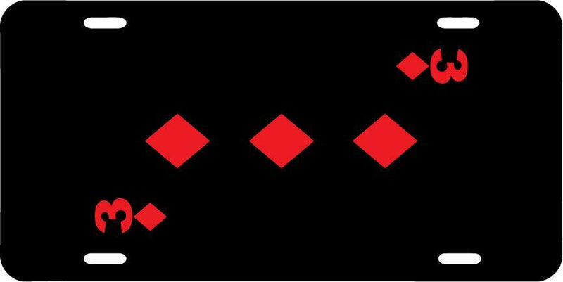 Three Of Diamonds Black Vanity License Plate Mod-GRAPH9856236-7691