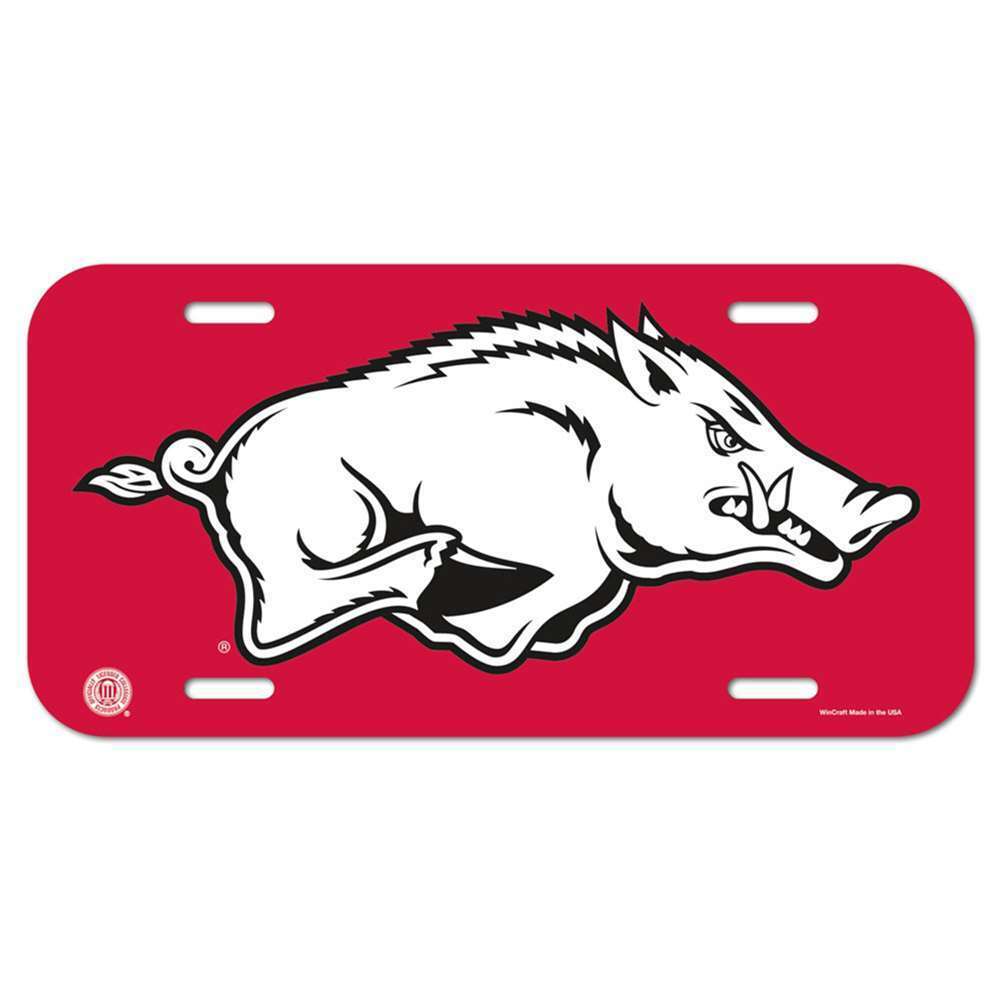 NCAA Arkansas Razorbacks Plastic License Plate – License Plate Frame