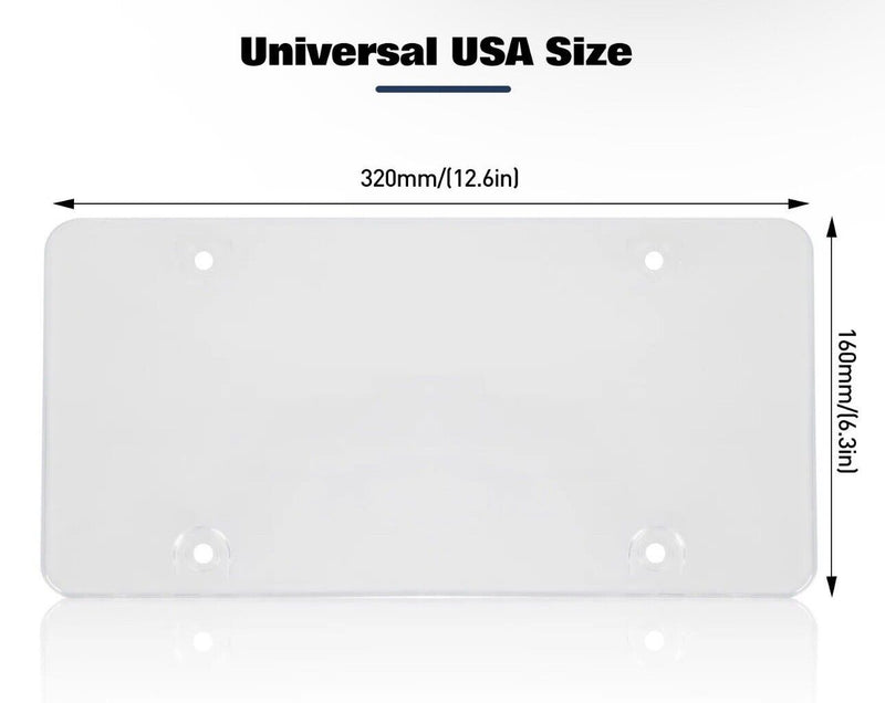 License Plates Shields 2 Pack Frame Covers Clear Bubble Protector For US Plate v1