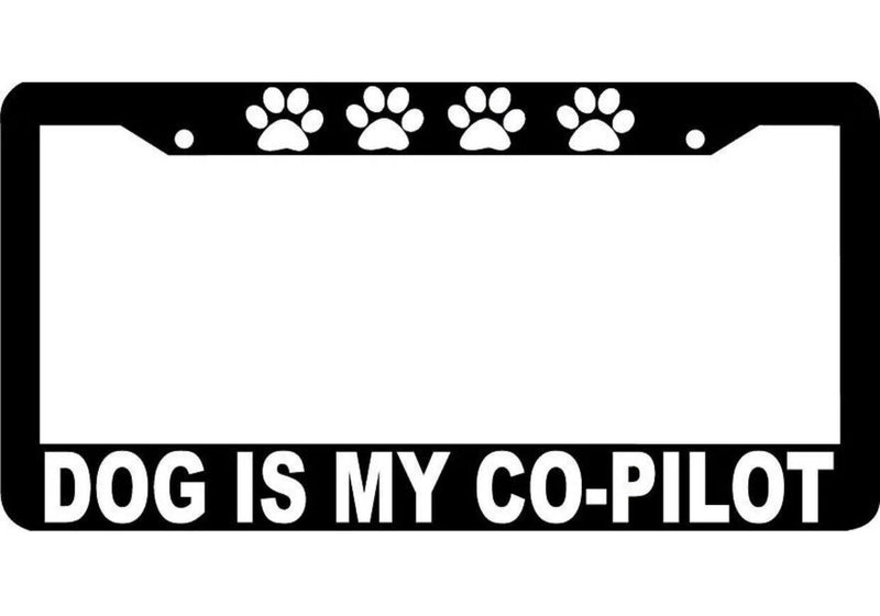 DOG IS MY CO-PILOT copilot License Plate Frame