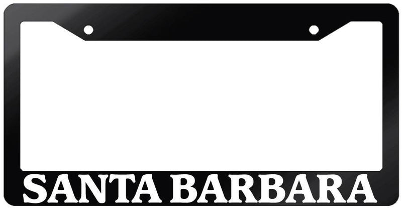 Glossy Black License Plate Frame SANTA BARBARA Auto Accessory 2652  Mod-GRAPH9856236-7225