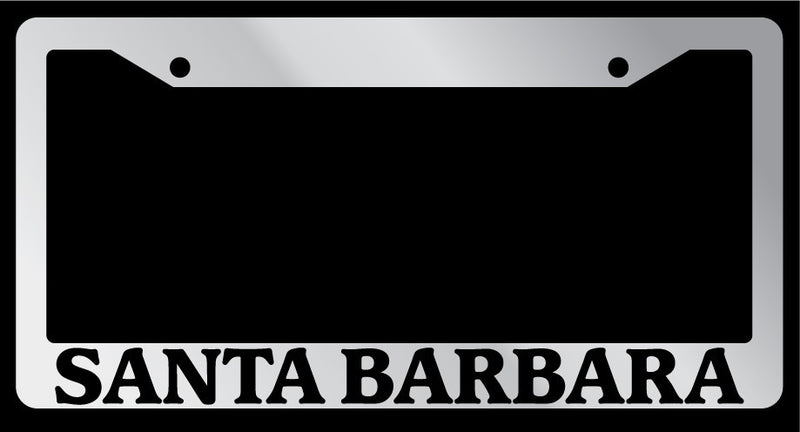 Chrome METAL License Plate Frame SANTA BARBARA Auto Accessory 2652  Mod-GRAPH9856236-8258