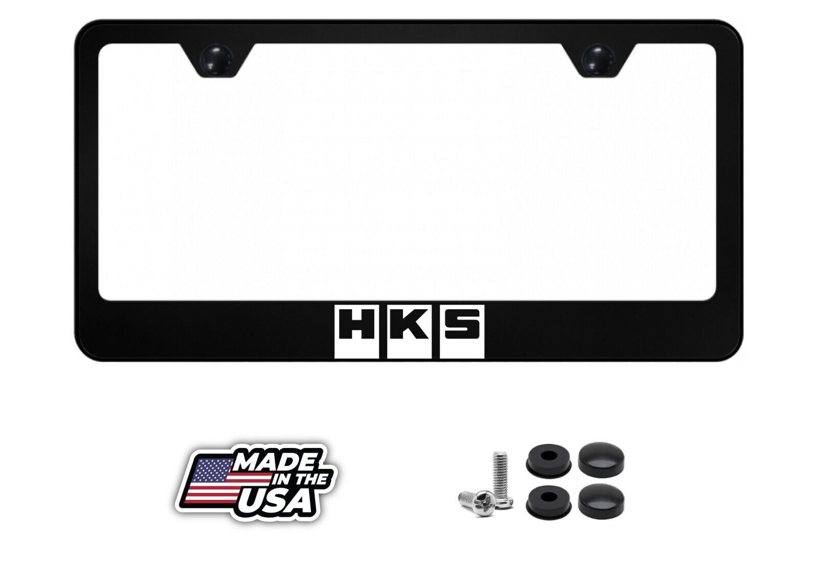 HKS Metal License Plate Frame ; Street Racing Performance ; Reflective ...