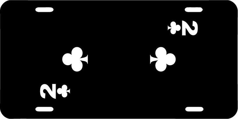 Two Of Clubs Black Vanity License Plate Mod-GRAPH9856236-7692
