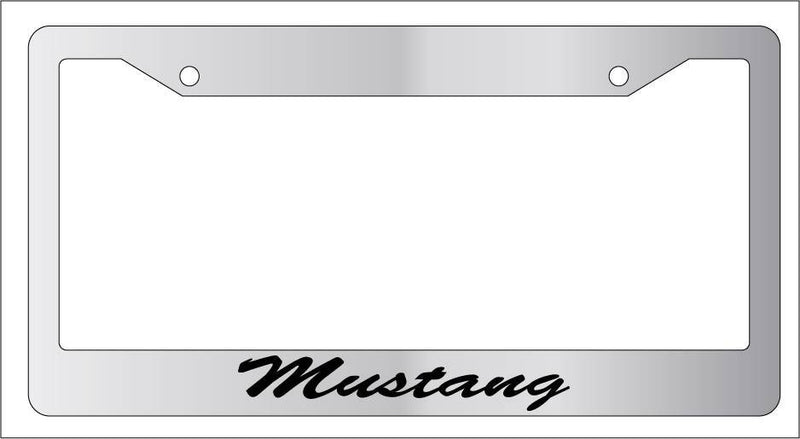 Chrome License Plate Frame CURSIVE MUSTANG Auto Accessory Novelty 1589  Mod-GRAPH9856236-5843