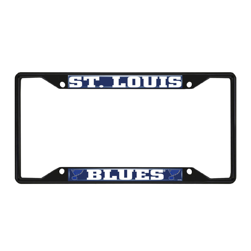 NHL St. Louis Blues Black Metal License Plate Frame