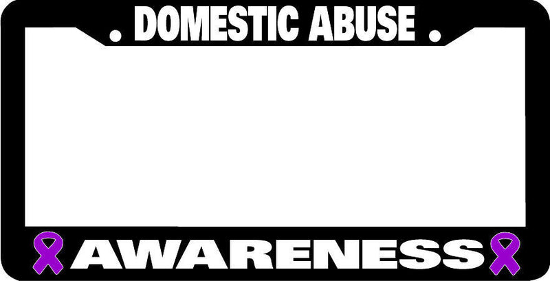 DOMESTIC ABUSE AWARENESS License Plate Frame