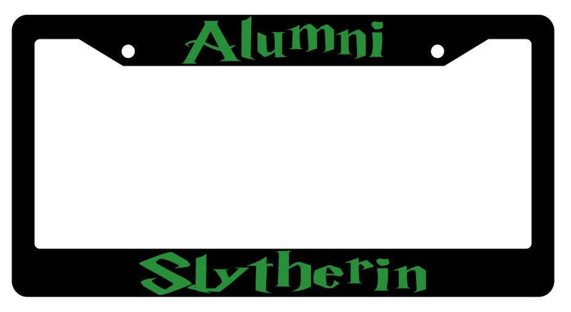 Alumni Slytherin Black Plastic License Plate Frame  Mod-GRAPH9856236-1832