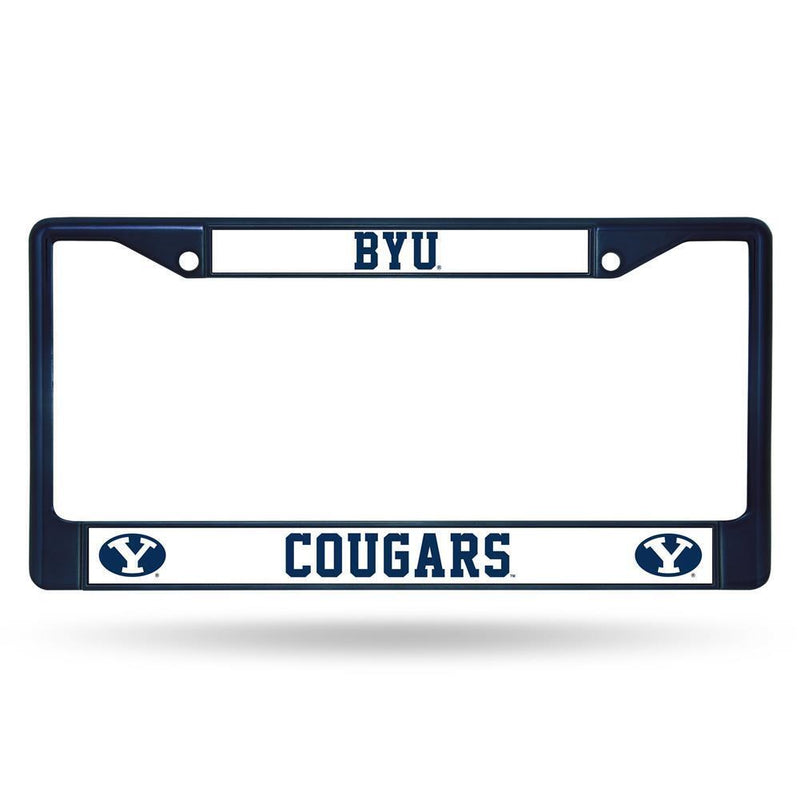 NCAA BYU Cougars Team Color Chrome License Plate Frame