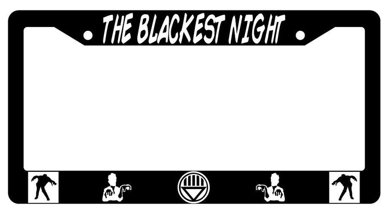 Blackest Night Black Plastic License Plate Frame Accessory DC  Mod-GRAPH9856236-158