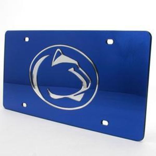 NCAA Penn State Inlaid Acrylic License Plate - Blue