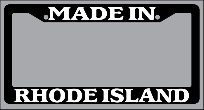 Black License Plate Frame "Made in Rhode Island" Auto Accessory Novelty 2577  Mod-GRAPH9856236-2985