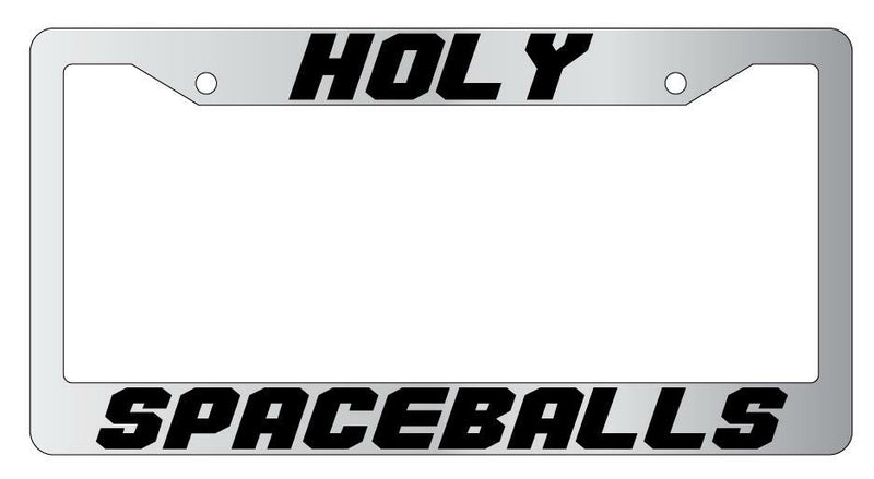 Holy Spaceballs Chrome Plastic License Plate Frame Spaceballs  Mod-GRAPH9856236-5260