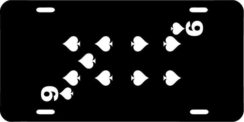 Nine Of Spades Black Vanity License Plate Mod-GRAPH9856236-7708