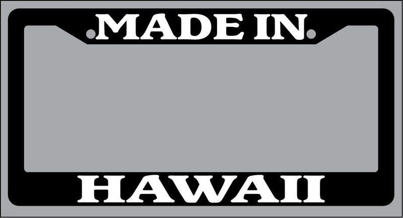 Black License Plate Frame Made in Hawaii Auto Accessory 1340  Mod-GRAPH9856236-984