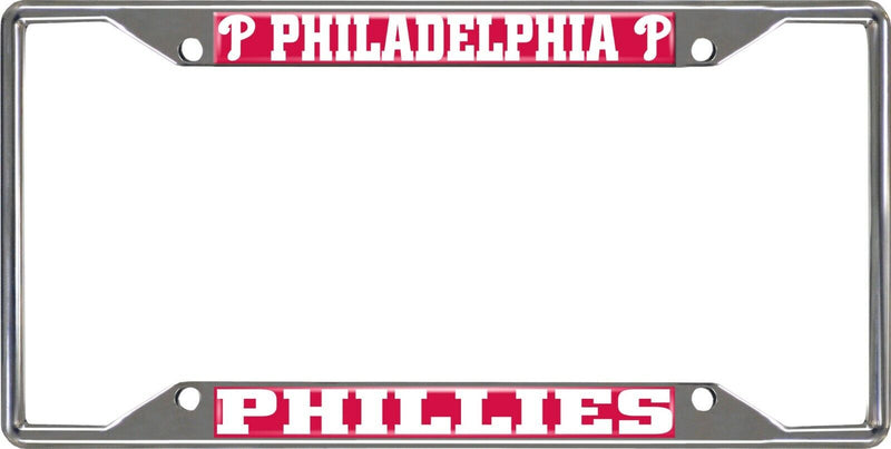 MLB Philadelphia Phillies Chrome Metal License Plate Frame