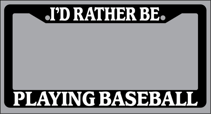 Black License Plate Frame "I&