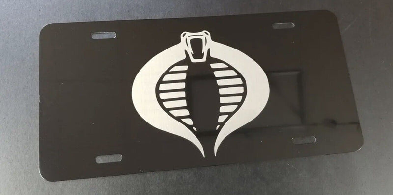 G. I. Joe Cobra Aluminum License Plate laser etched car tag 80 cartoon