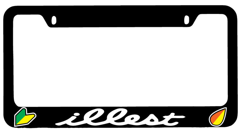 Illest Logo Design 2A Black METAL License Plate Frame For JDM  Mod-GRAPH9856236-9731