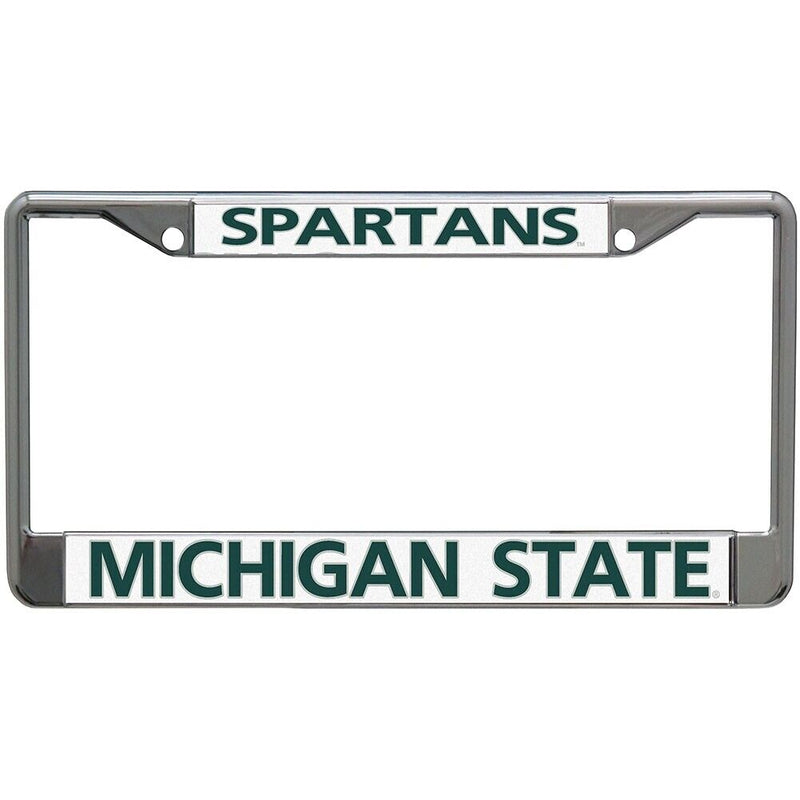 NCAA Michigan State Spartans Metal License Plate Frame w/Domed Acrylic