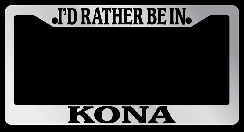 Chrome METAL License Plate Frame I&