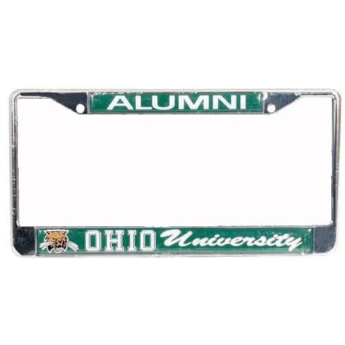 NCAA Ohio University Bobcats Alumni Metal License Plate Frame W/domed Insert