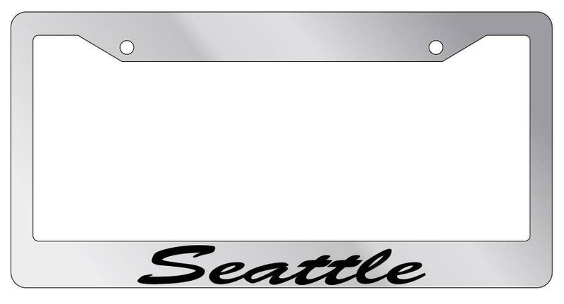 Chrome License Plate Frame CURSIVE Seattle Auto Accessory Novelty 2673  Mod-GRAPH9856236-5538