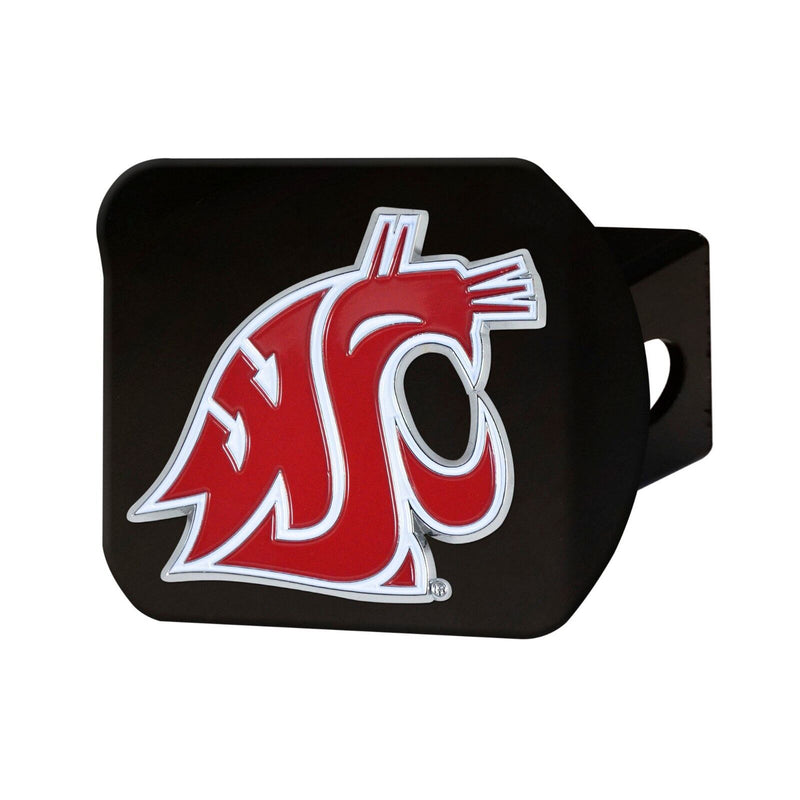 NCAA Washington State Cougars 3D Color on Black Metal Hitch Cover