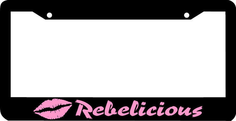 Rebelicious pink rebel country girl License Plate Frame