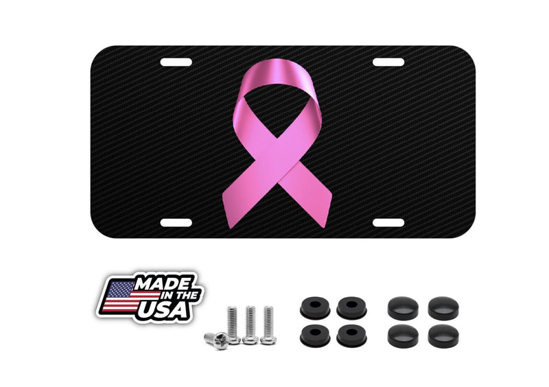 Pink Ribbon Vehicle License Plate Cure Breast Cancer Awareness Susan G. Komen