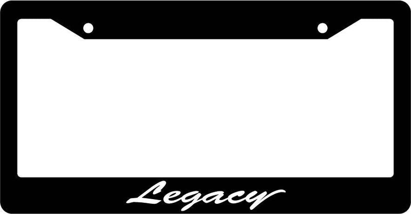 Black License Plate Frame CURSIVE LEGACY Auto Accessory Novelty  Mod-GRAPH9856236-1960