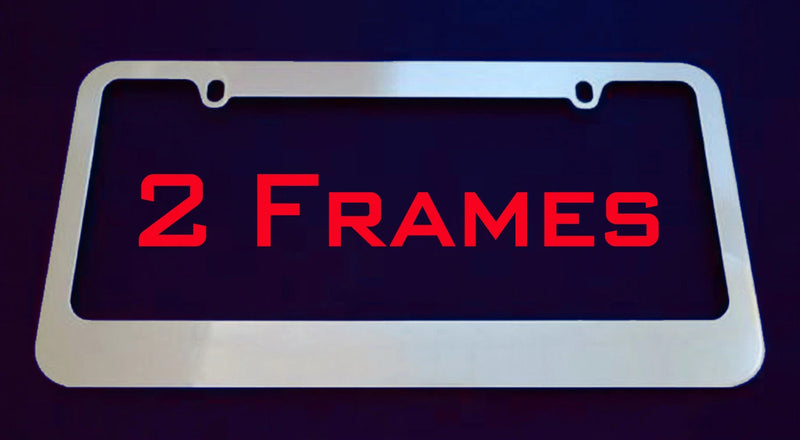 2 BLANK LICENSE PLATE FRAME, MADE OF CHROME 2 Frames